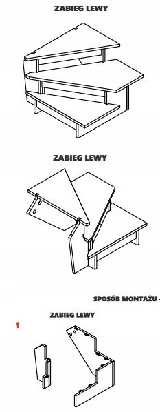 Schody Drewniane Zabiegowe Prawe Bukowe INOX