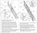 Schody Zębinowe Bukowe Proste z Barierką INOX