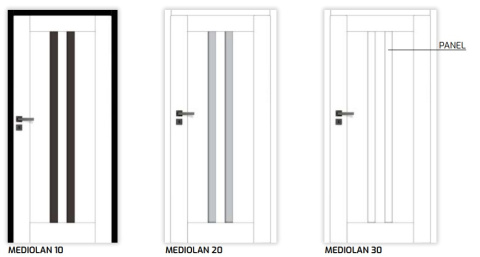 Drzwi Wewnętrzne Mediolan Kolory + Przylgowe i Bezprzylgowe