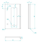 Drzwi Przesuwne Szklane ŁUK 2 Lustro Aluminium System Nero