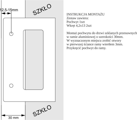 Drzwi Przesuwne Szklane ŁUK 3 Lustro Aluminium System Nero