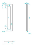 Drzwi Przesuwne Szklane Lamele Pasy Szerokie Aluminium System Nero