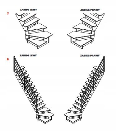 Schody Drewniane Zabiegowe Lewe Bukowe Poręcz Drewniana