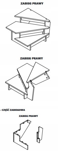 Schody Drewniane Zabiegowe Prawe Bukowe Poręcz Drewniana