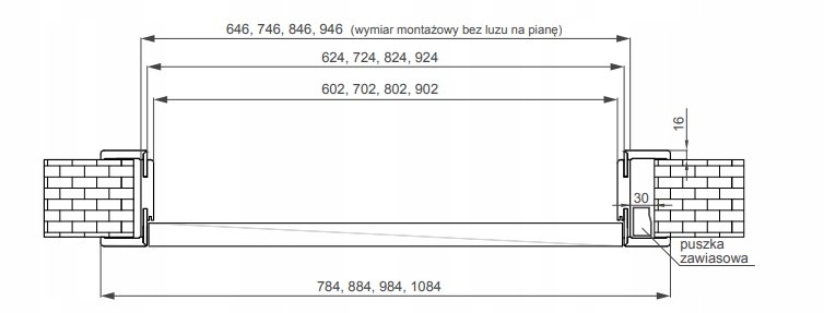 Ościeżnica Bezprzylgowa Voster Zakresy Kolory Typ Kompletna